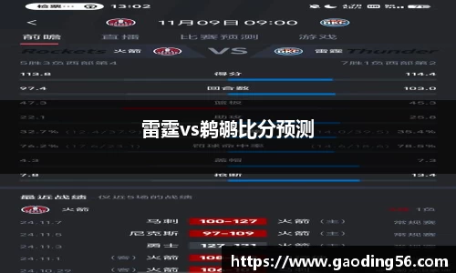 雷霆vs鹈鹕比分预测