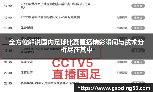 全方位解说国内足球比赛直播精彩瞬间与战术分析尽在其中